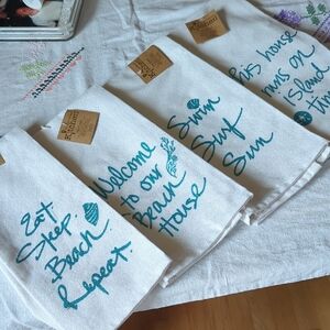Beachy kitchen towels